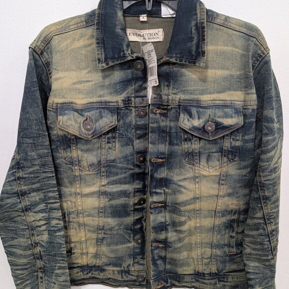 Evolution in Design Distressed Jean Jacket - Picture 2 of 7